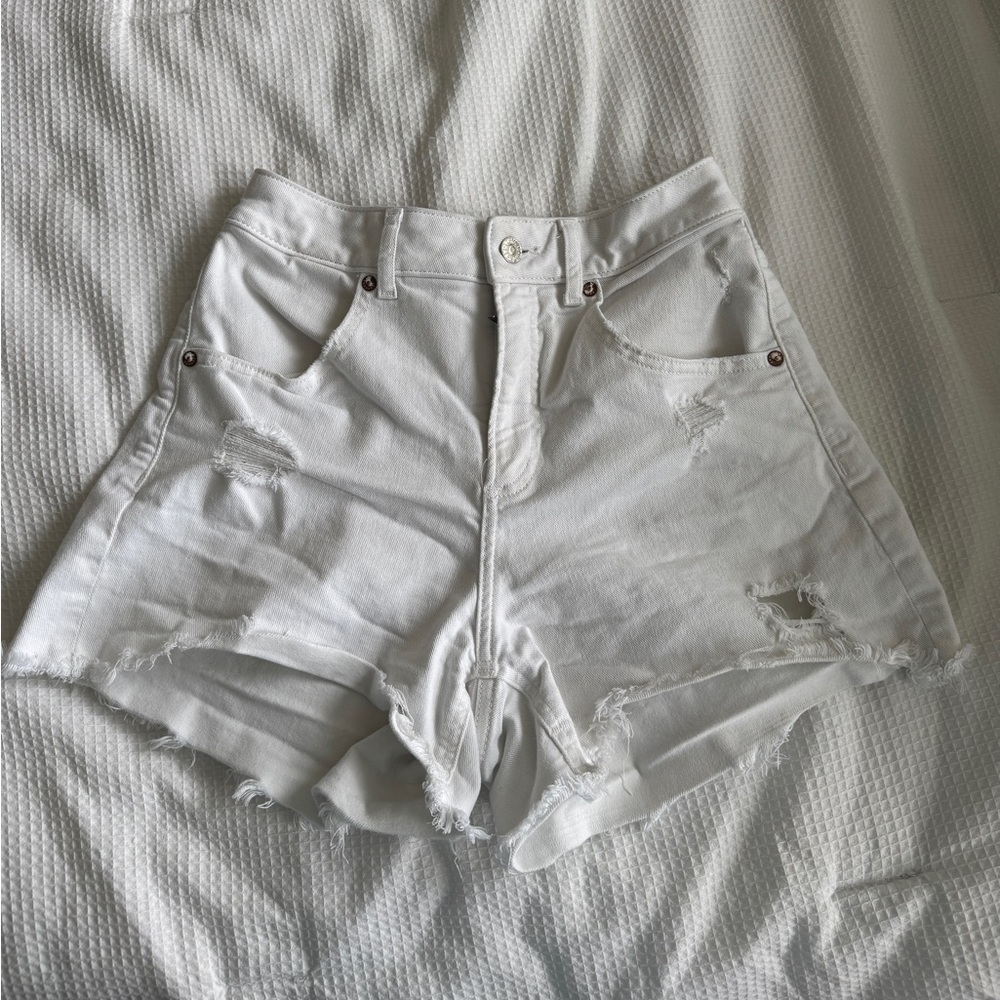 Express White Curvy Mom Jean Short